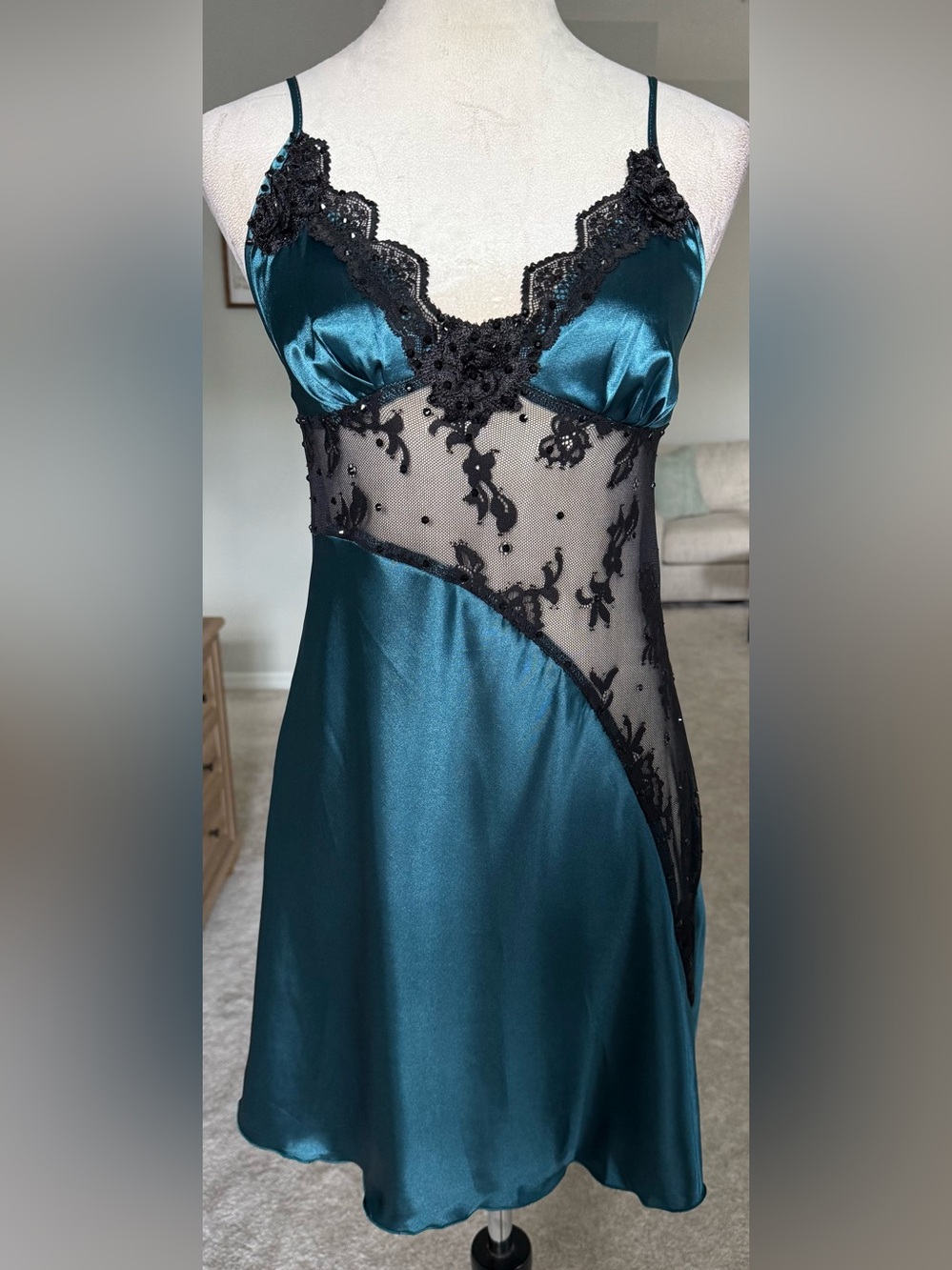 Dark Teal & Black Dance Costume